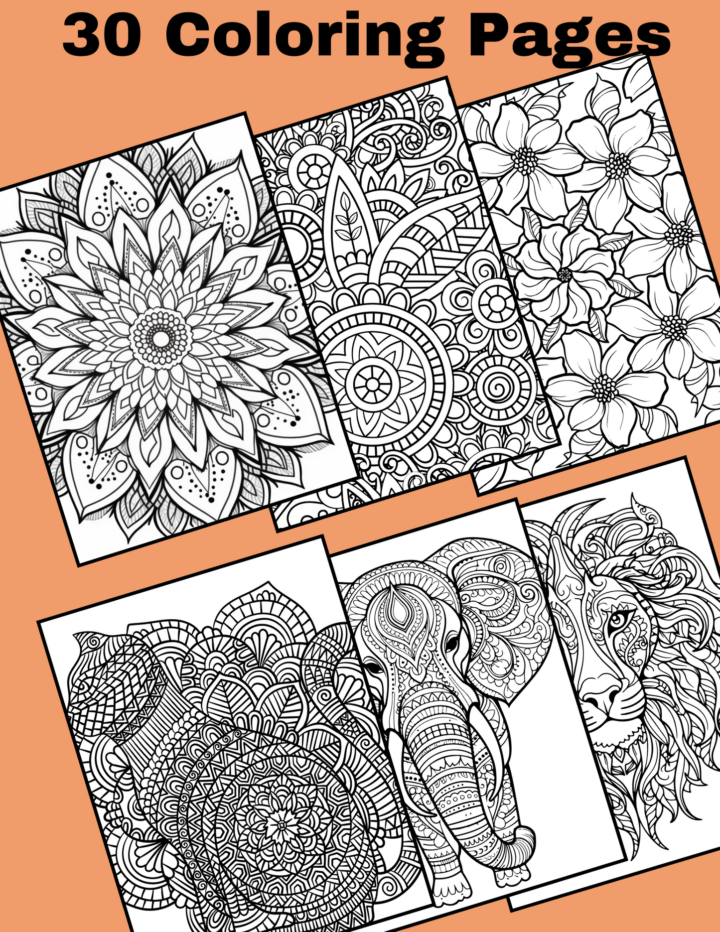 Therapy Coloring Book - Mandala