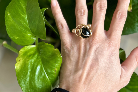 Midnight Radiance - Black Tourmaline Ring