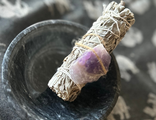 Smudging Sage & Crystal Stone Bundle